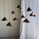 Small suspension in organic teak hat D30 H20