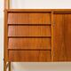 Scandinavian mid century bookcase with a desk, Sweden 1960s