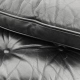 Vintage black leather lounge chair by gote mobler 1970s