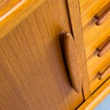 Danish Teak Sideboard with Tambour Doors from CFC Silkeborg, 1970s