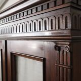 Walnut cabinet with display case, 1920s