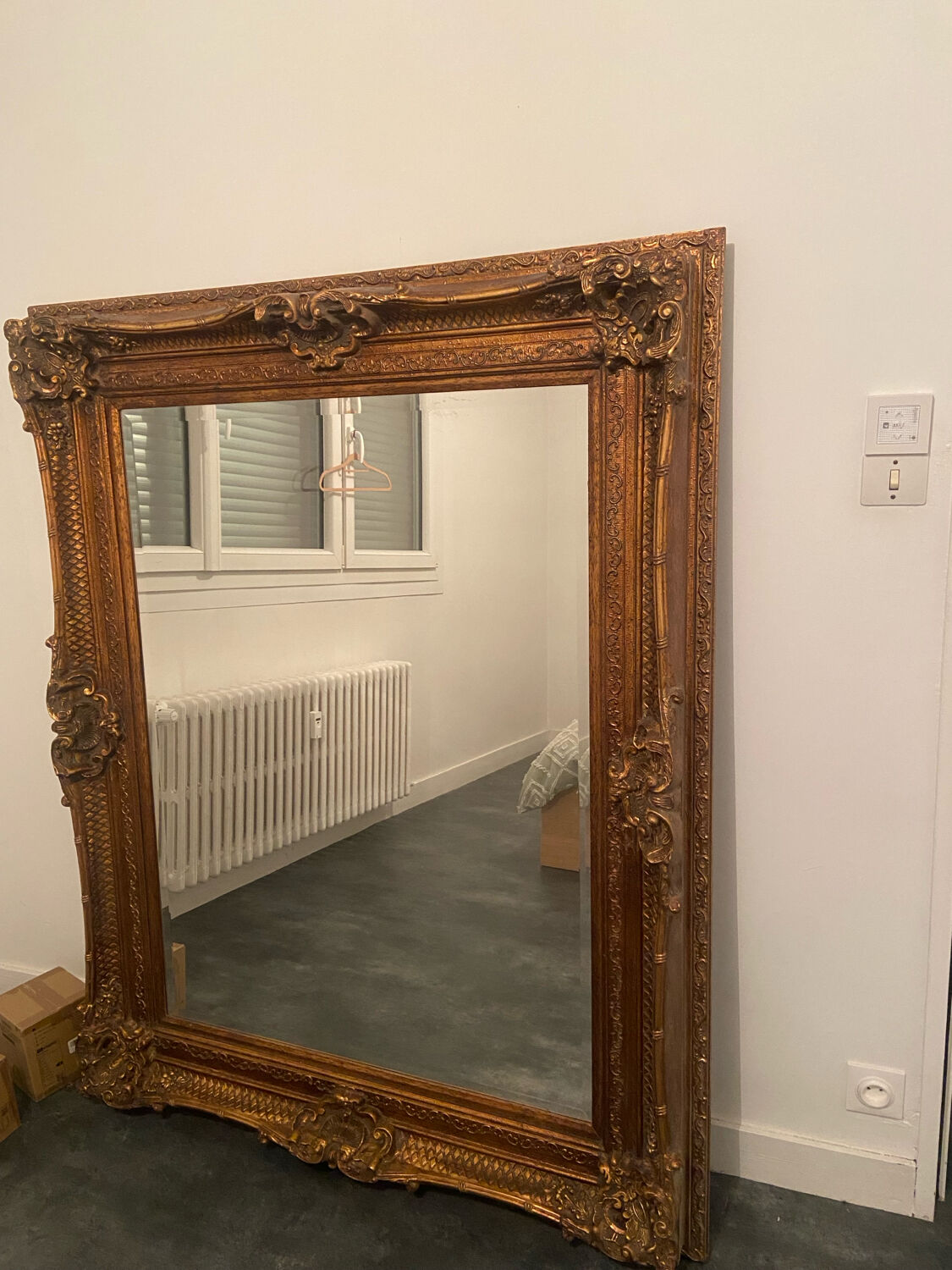 Large golden mirror
