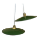 Pair of vintage lampshades, old enamelled sheet metal lampshades