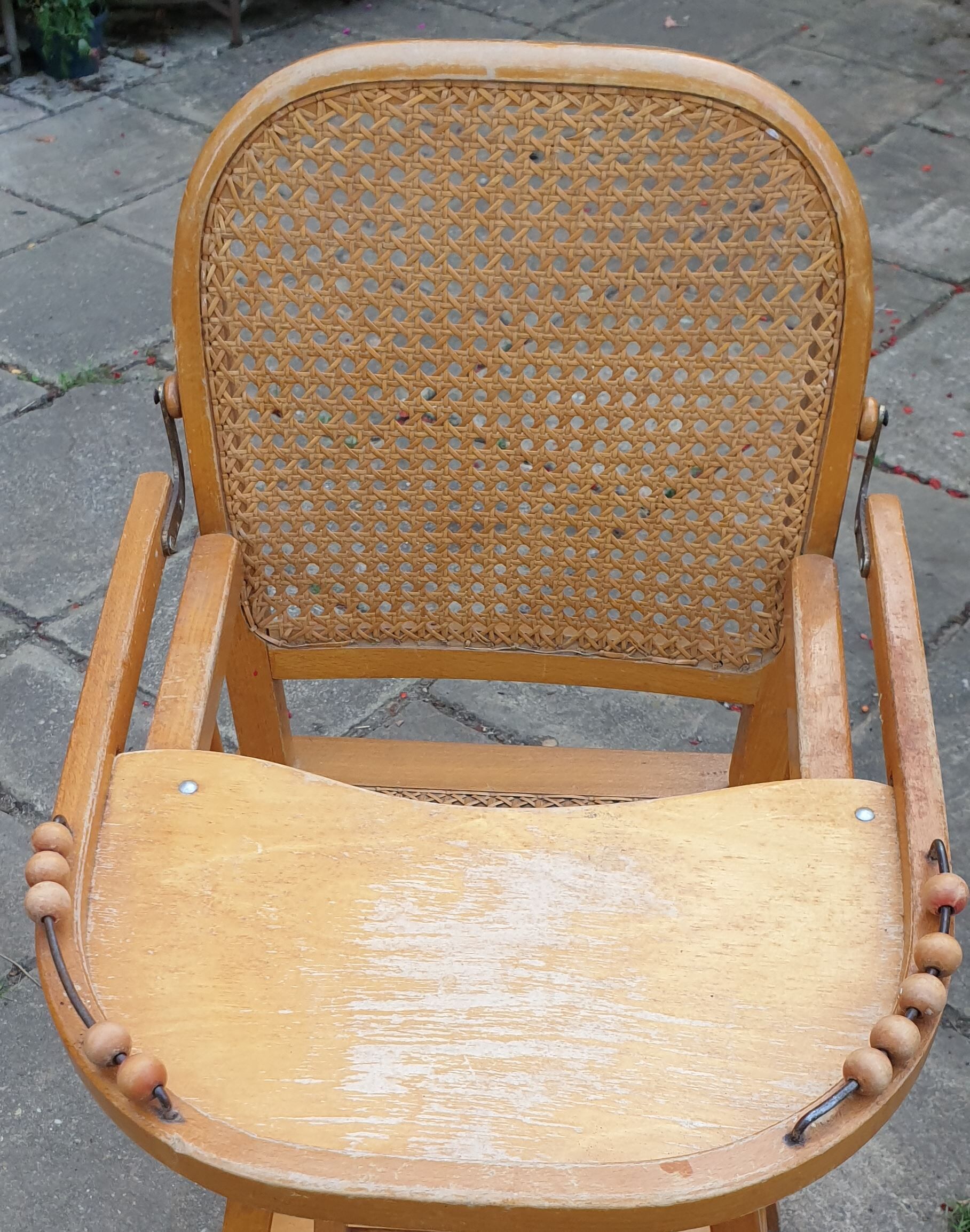 High canine chair convertible into wood