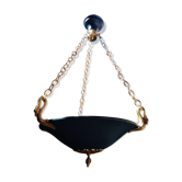 Lustre coupe métal et bronze col de cygne style empire