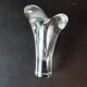 Bayel crystal vase – floral pattern – French glassware