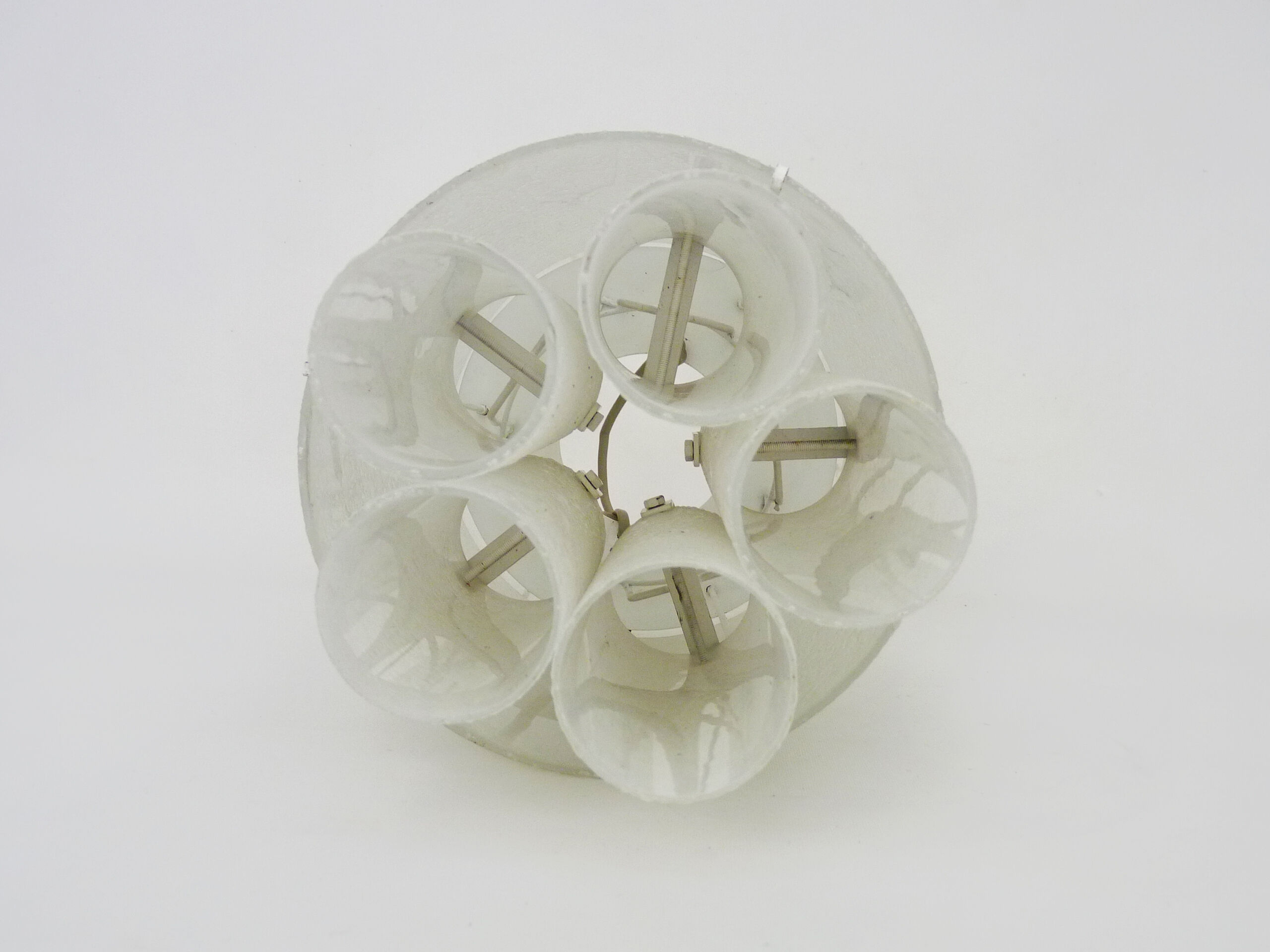 Murano glass tube chandelier by Doria Leuchten. Year 60