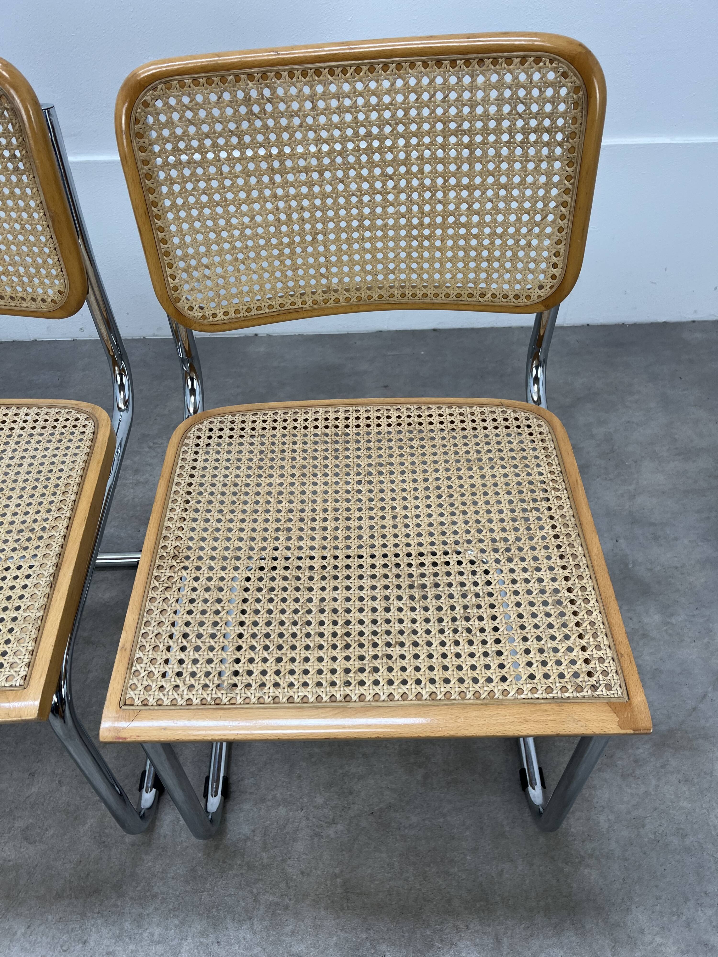 2 Cesca B32 chairs by Marcel Breuer