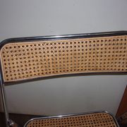 Chrome cane folding chairs 1970