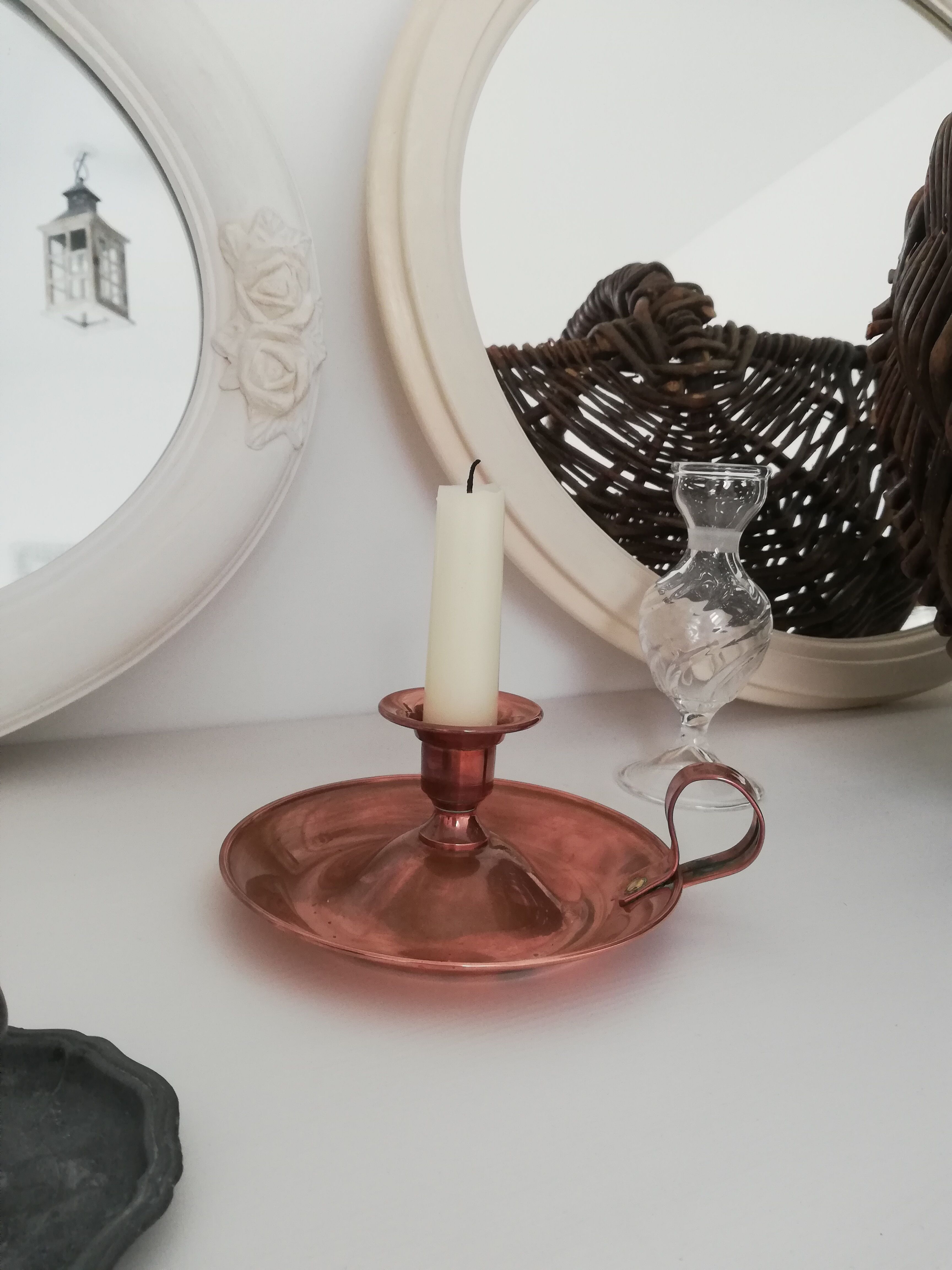 Lecellier copper bedroom candle holder