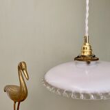Vintage lamp lamp in white opaline
