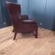 2x Chesterfield wingback armchair