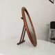 Antique rattan table mirror early 20th century