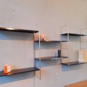 Modular wall shelf self, for mofp, 1960.