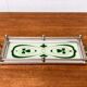 Plateau en métal et verre Art déco / Art nouveau