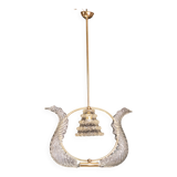 Elegant Art Decò Barovier and Toso Chandelier, 1940s