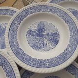 Service de 6 assiettes creuses anciennes vintage Style anglais
