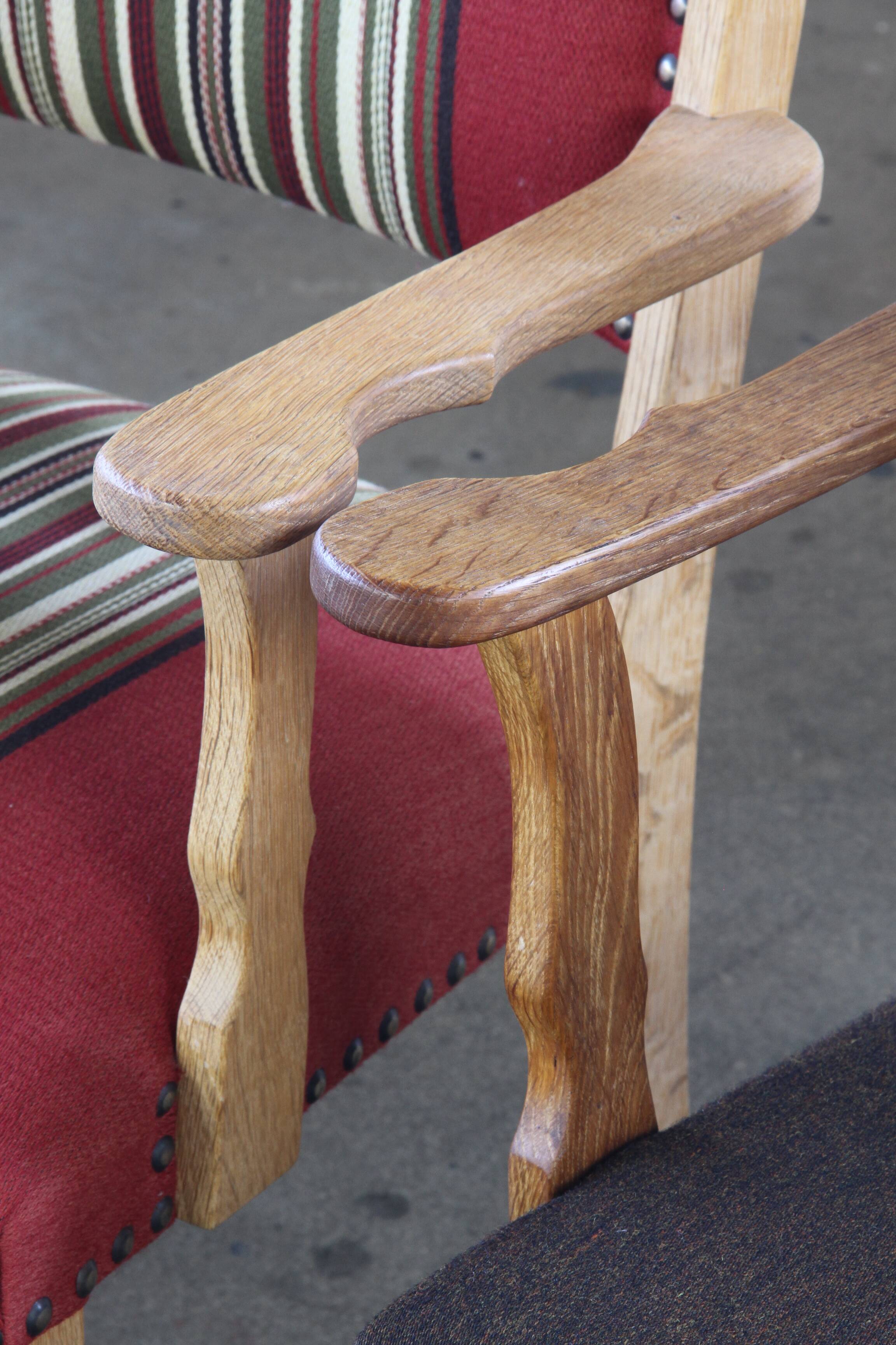 Vintage Pair of Danish Brutalist Armchairs, Henning Kjærnulf Style, 1960s