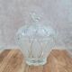 Vintage frosted glass bonbonnière – floral decoration
