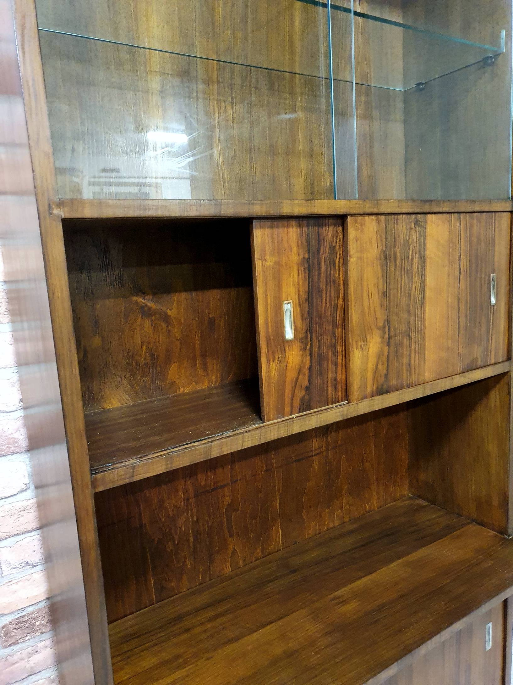 Bibliothèque rénovée vitrine années 1960 rétro vintage, Polska