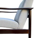 Mid Century Armchairs in Beige Linen, by Edmund Homa, 1960s, Set of Two