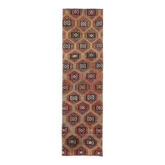 2x7 kilim handmade vintage distressed kilim runner, 61x214 cm