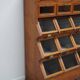Very large Dutch oak showcase for grocery or haberdashery, 1920s-1930s
