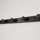 Antique turned wooden coat rack with 6 hooks, rustic spirit.