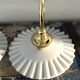Set of two vintage white opaline wall lamps electrified to nine