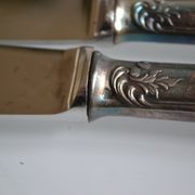 24 TABLE & DESSERT KNIVES SILVER METAL GOLDFORFER FRIONNET FRANCOIS LOUIS XV
