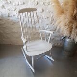 White vintage rocking-chair
