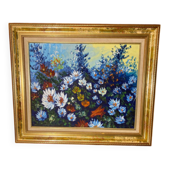 Canvas painting painted with a knife