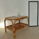 Vintage rattan coffee table from the 70s - organic lines, Riviera spirit.
