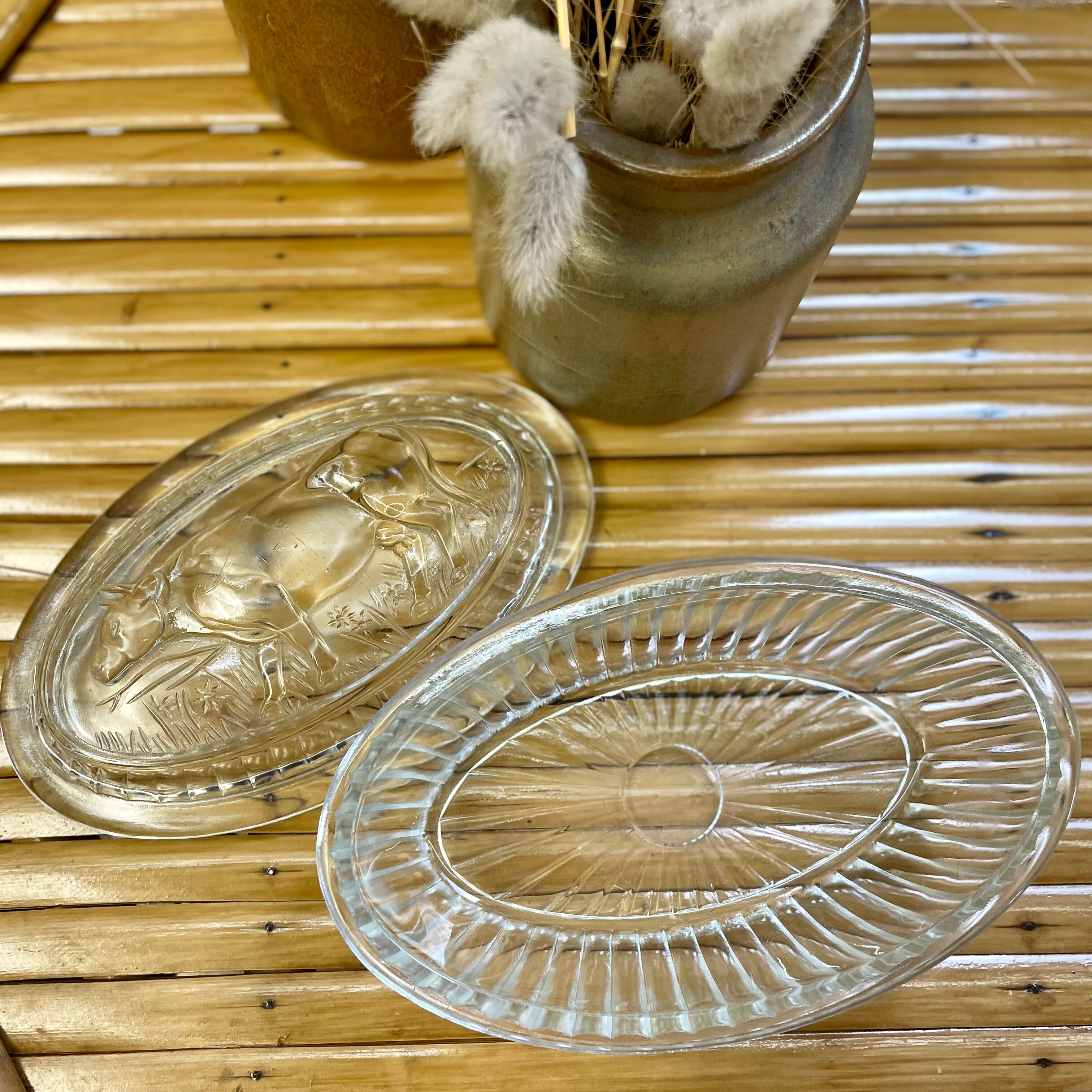 Vintage glass butter maker