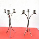Paire de bougeoirs chandeliers design mikasa h&r