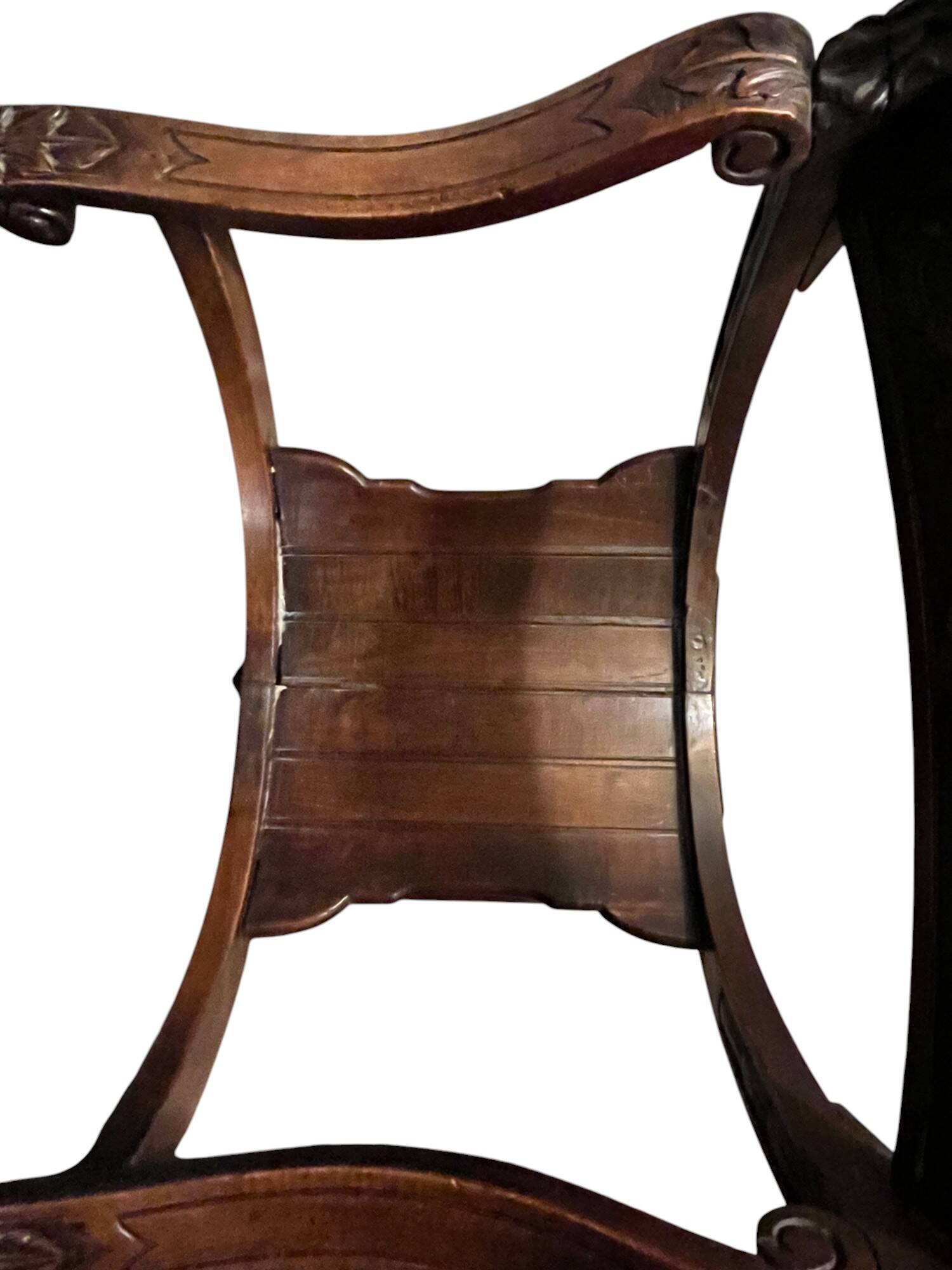 Armchair called Dagobert in carved wood circa 1900