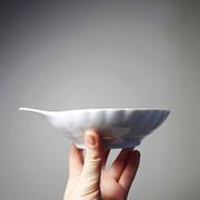 Set of 6 shell-shaped bowls in Limoges porcelain by Philippe Deshoulières.