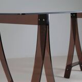 Architect's desk in smoked altuglas by gacita and tiberi for mode europe, 1970s