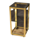 Design coffee table in golden metal from the 80s
