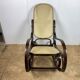 Rocking Chair in wood and canework, vintage 1970s