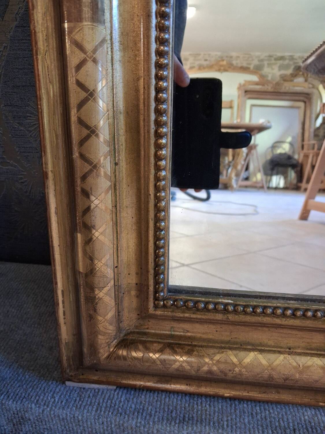 Louis Philippe period mirror 83 x 59