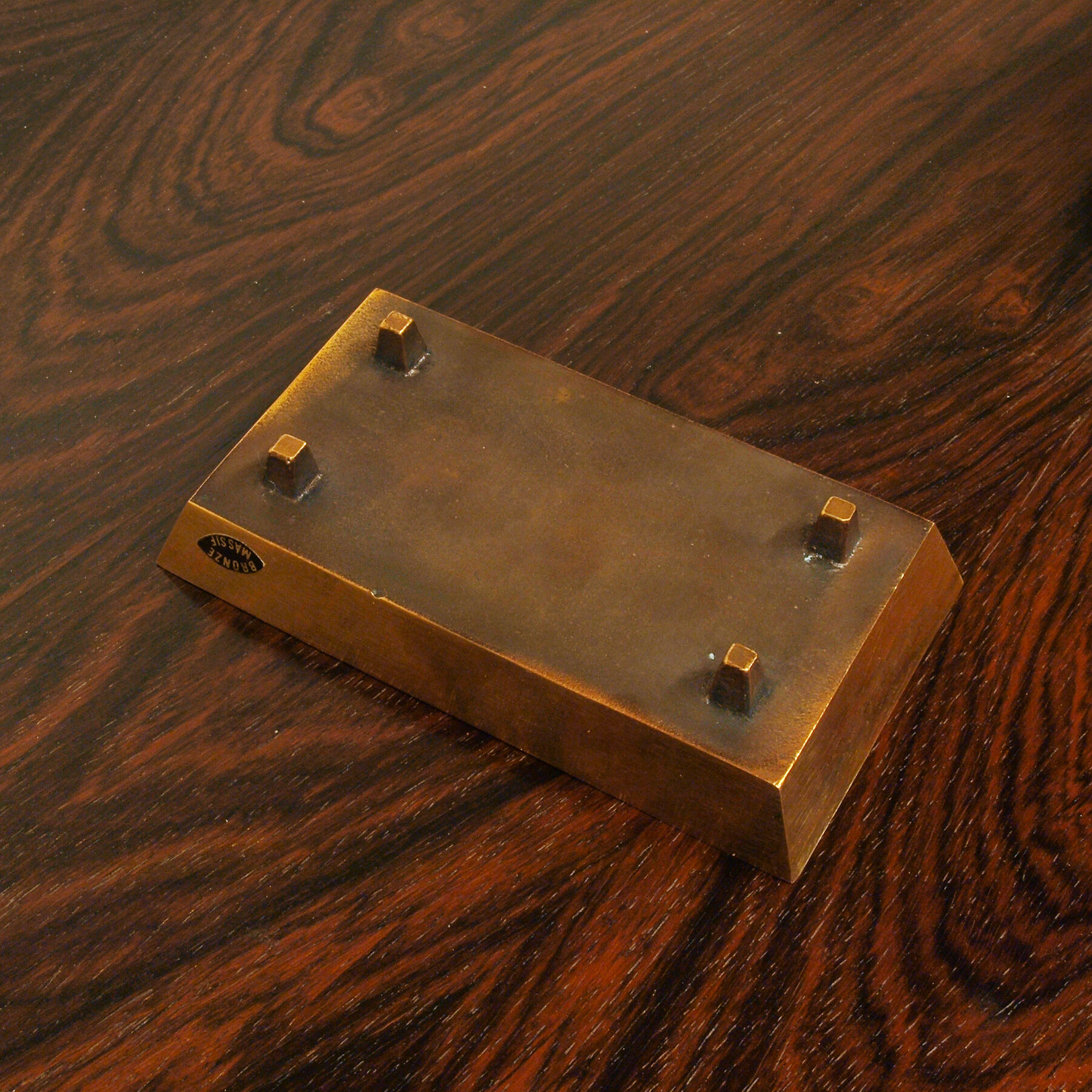 Alfieri Gardone's brutal bronze vacuum-pocket ashtray for Lauterbach