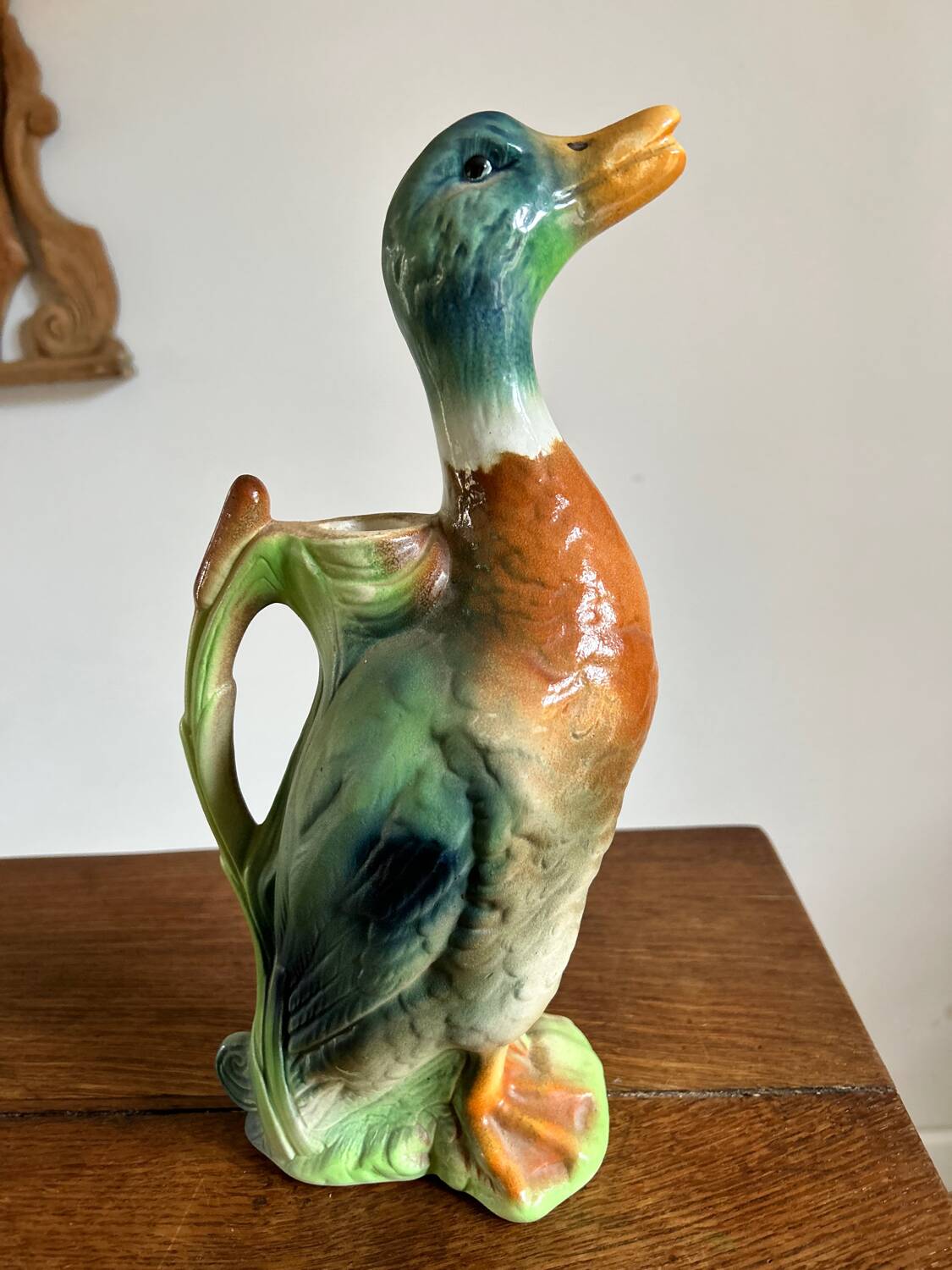 Ceramic duck decanter