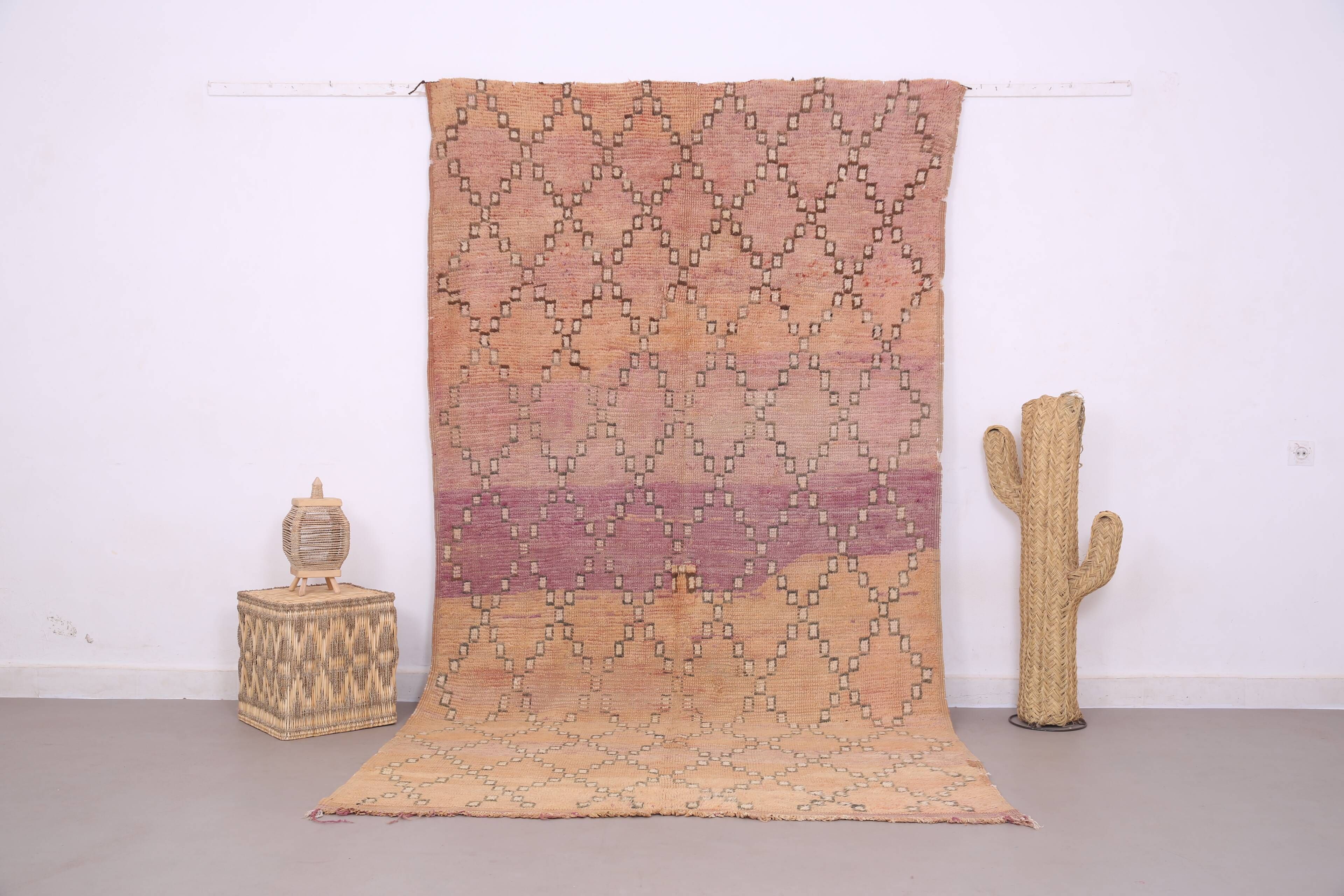 Peach Vintage Moroccan rug 164 x 308 cm - Berber Wool Rug - Handmade Rug