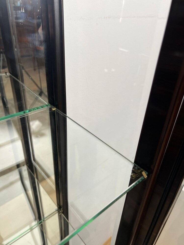 Art Deco Display Cabinet in Glass & Macassar Veneer, France, 1930