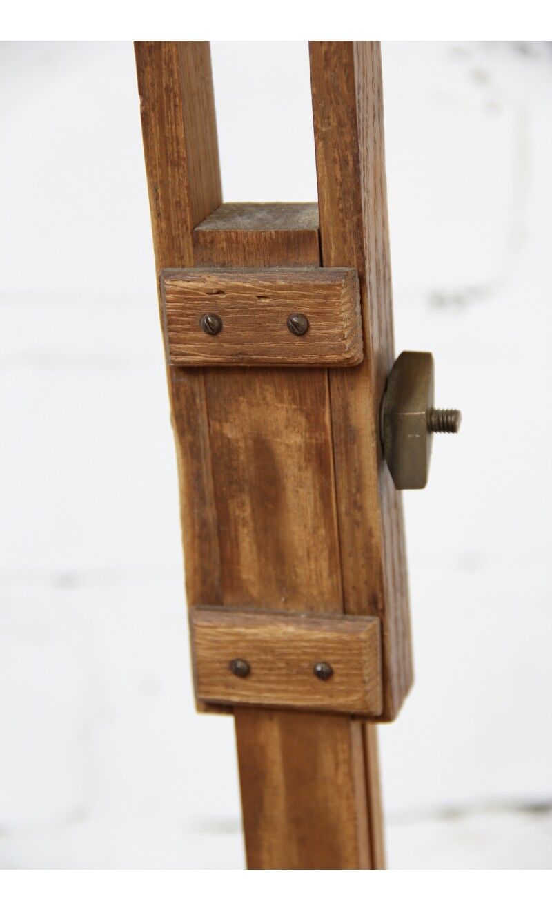 Industrial floor lamp on tripod