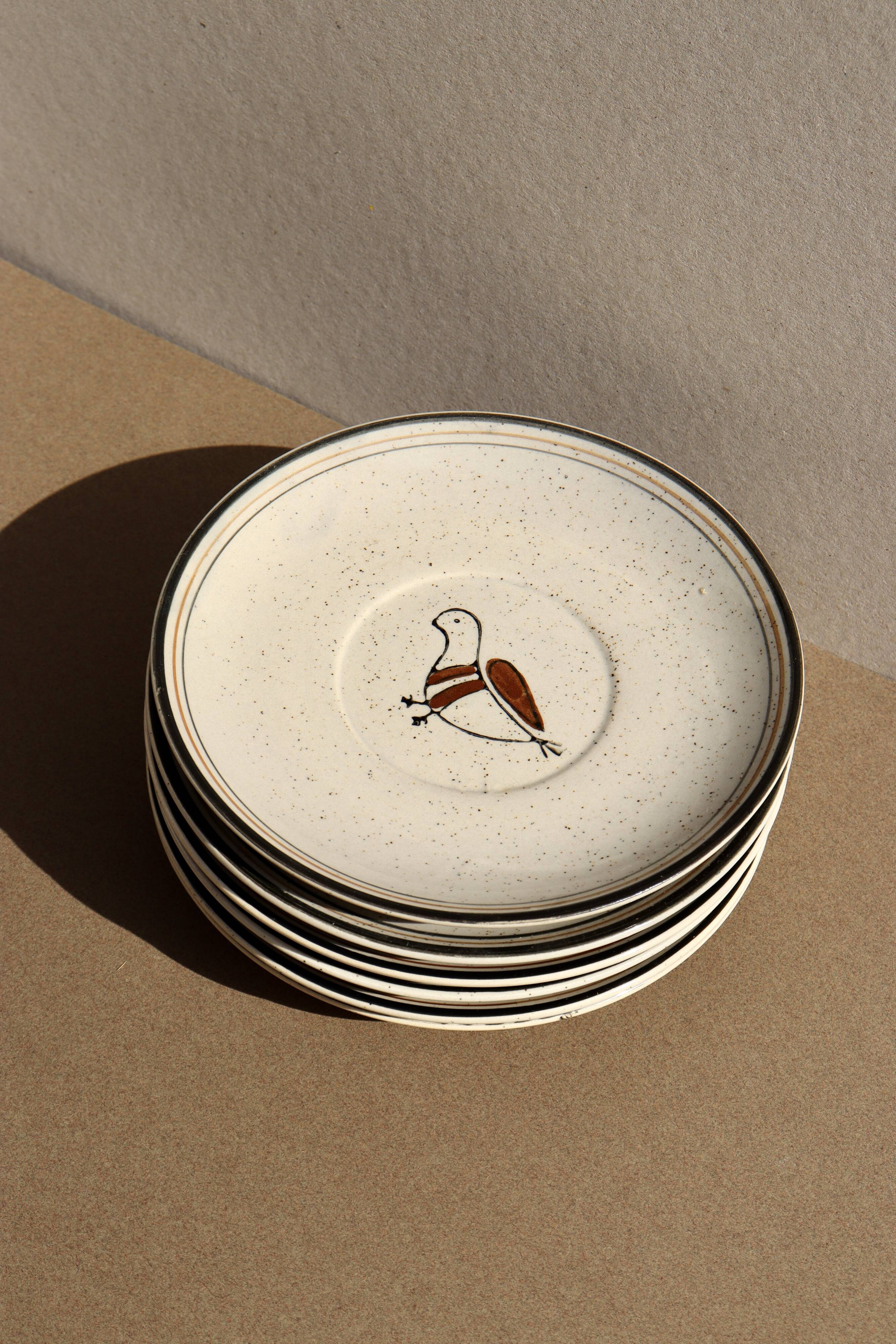 Lot de 6 assiettes en grès