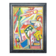 Vintage oil painting 'Bunte Szene' - Miklós Németh, 1962