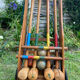 Old wooden croquet set