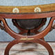 Empire curule stool with mahogany goosenecks